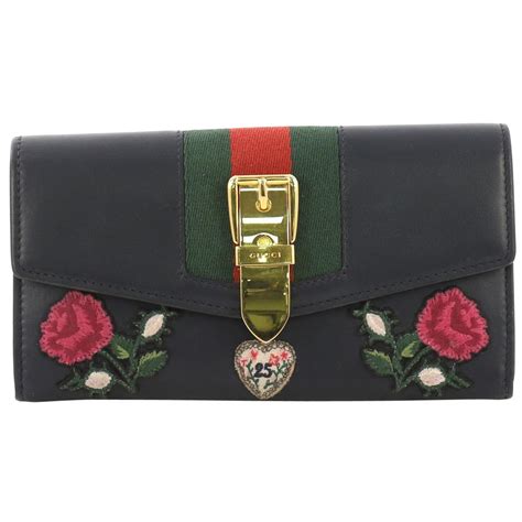 gucci sylvie leather continental wallet|Gucci continental wallet sale.